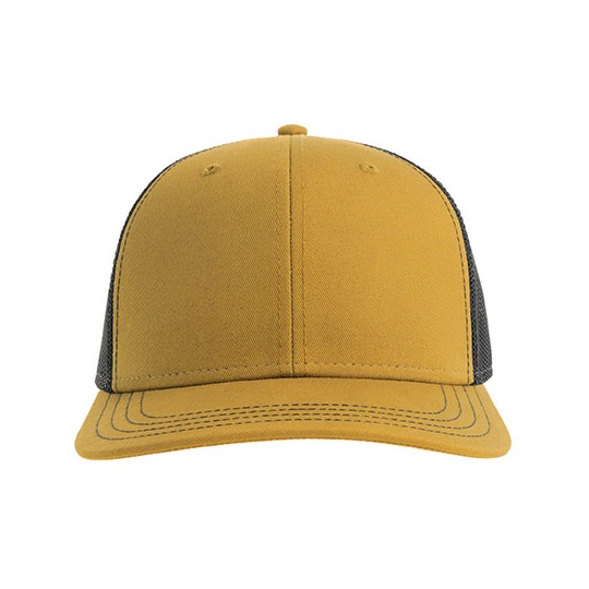 Czapka 6-panelowa Bawelna Recykling AT683 - Mustard & Black
