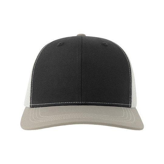 Czapka 6-panelowa Bawelna Recykling AT683 - Black & Grey Melange