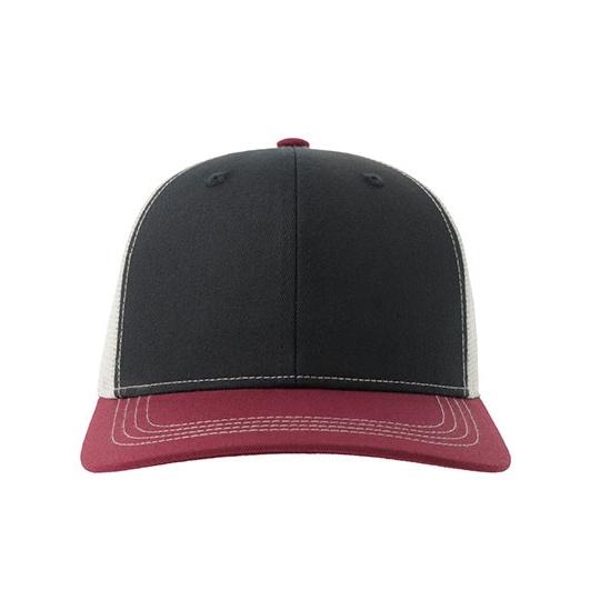 Czapka 6-panelowa Bawełna Recykling AT683 - Navy & Cardinal Red