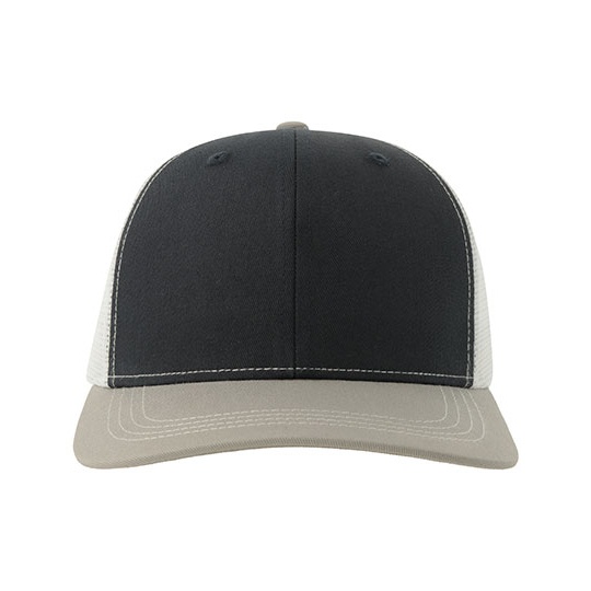 Czapka 6-panelowa Bawelna Recykling AT683 - Navy & Grey Melange