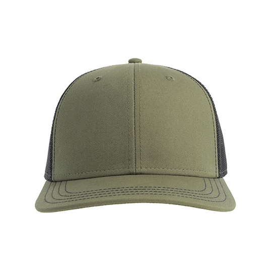 Czapka 6-panelowa Bawelna Recykling AT683 - Olive & Black