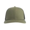 Czapka 6-panelowa Bawelna Recykling AT683 - Olive & Black