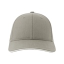 Czapka Klasyczna Bawelniana Twill AT684 - Grey & White
