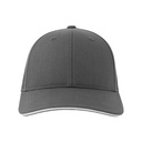 Czapka Klasyczna Bawelniana Twill AT684 - Dark Grey & White