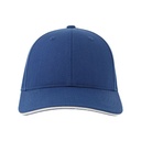 Czapka Klasyczna Bawelniana Twill AT684 - Royal & White