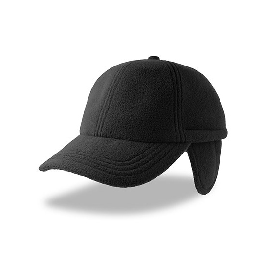 Czapka Zimowa z Nausznikami Polar z Recyklingu AT690 - Black