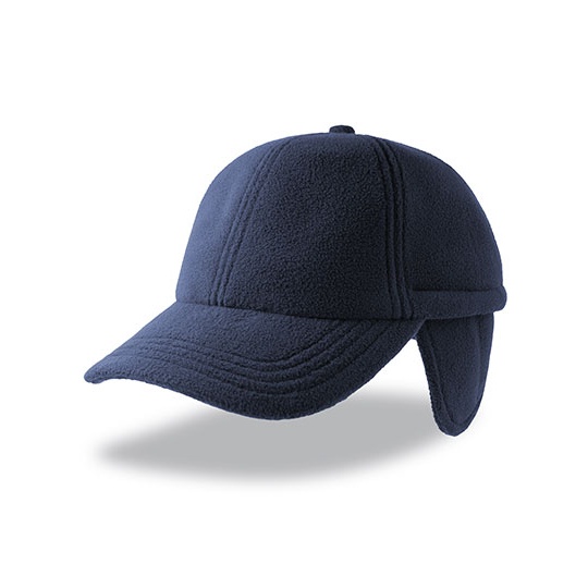 Czapka Zimowa z Nausznikami Polar z Recyklingu AT690 - Navy