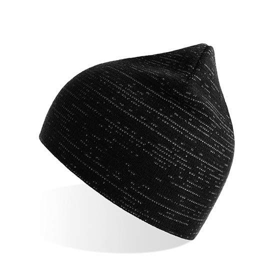 Czapka Beanie Odblaskowa Poliester z Recyklingu AT806 - Black
