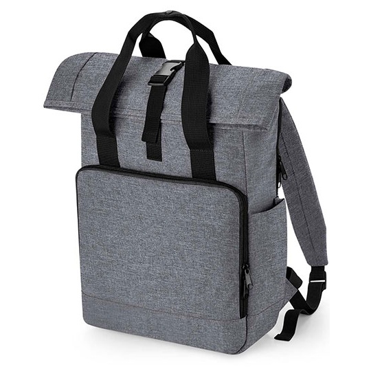 Plecak roll-top z recyklingu na laptop BG118L - Grey Marl