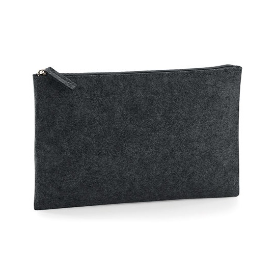 Saszetka filcowa na zamek BG725 - Charcoal Melange