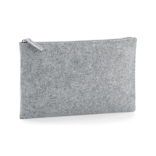 Saszetka filcowa na zamek BG725 - Grey Melange