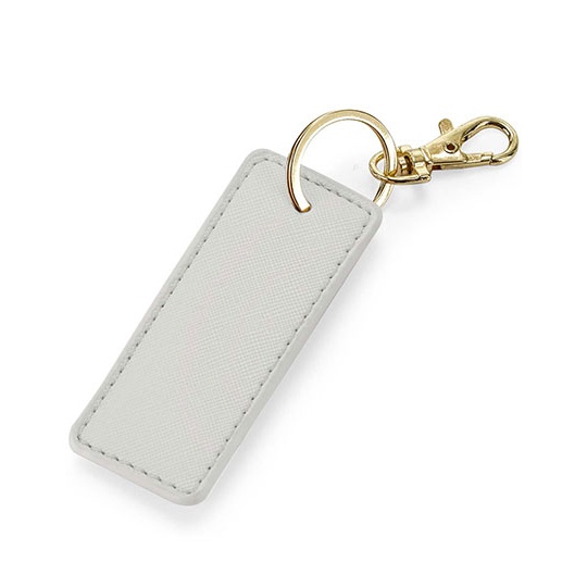 Brelok Prostokatny Poliuretan Saffiano BG744 - Soft Grey