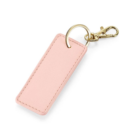 Brelok Prostokatny Poliuretan Saffiano BG744 - Soft Pink