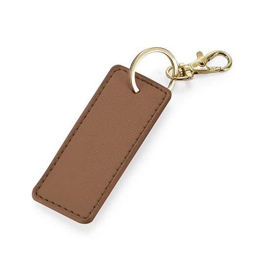Brelok Prostokatny Poliuretan Saffiano BG744 - Tan