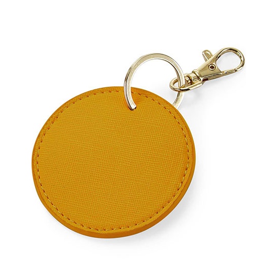 Brelok Okragly Poliuretan Saffiano BG745 - Mustard