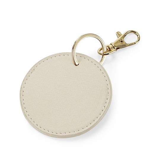 Brelok Okragly Poliuretan Saffiano BG745 - Oyster