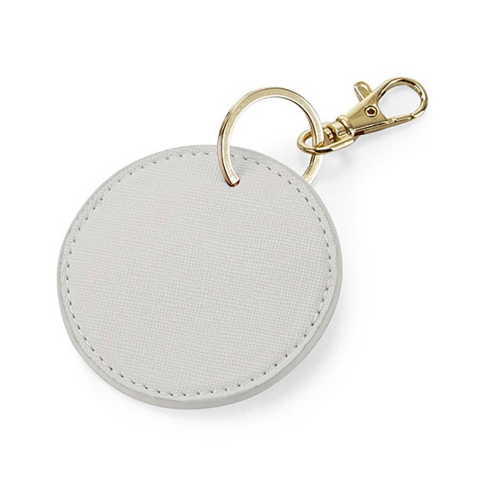 Brelok Okragly Poliuretan Saffiano BG745 - Soft Grey