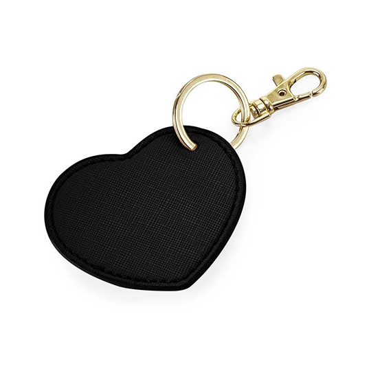 Brelok Serce Poliuretan Saffiano BG746 - Black