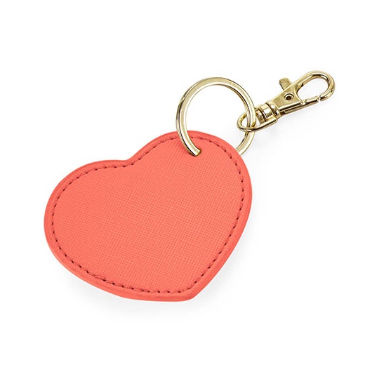 Brelok Serce Poliuretan Saffiano BG746 - Coral