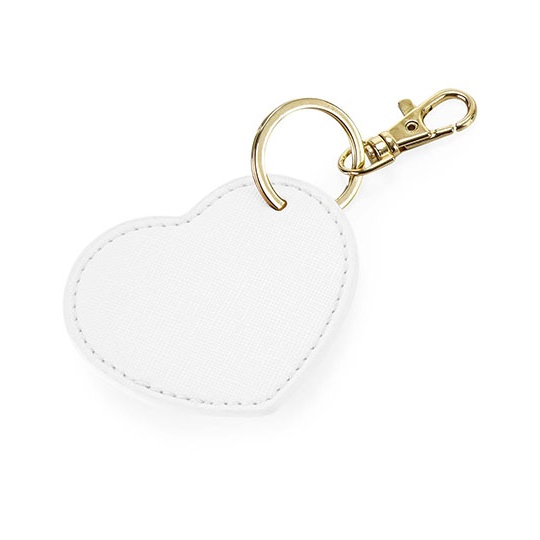 Brelok Serce Poliuretan Saffiano BG746 - Soft White