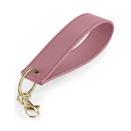 Brelok Pasek na Nadgarstek Poliuretan Saffiano BG747 - Dusky Pink
