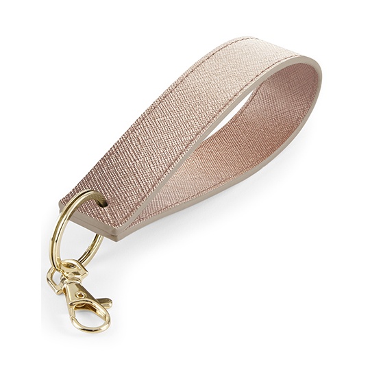Brelok Pasek na Nadgarstek Poliuretan Saffiano BG747 - Rose Gold