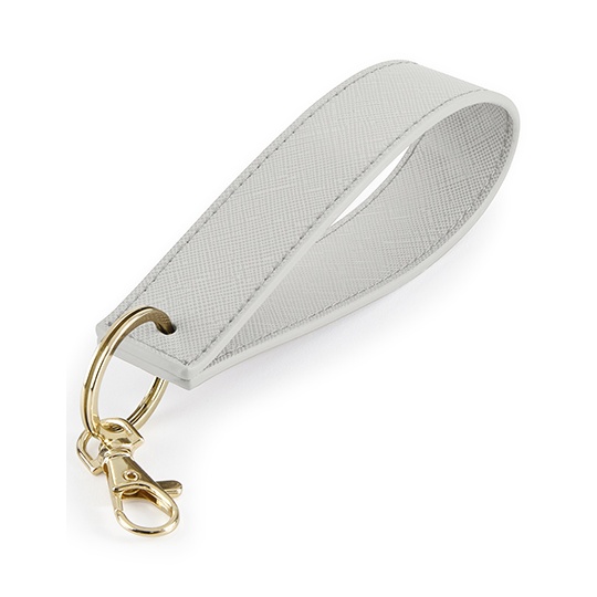 Brelok Pasek na Nadgarstek Poliuretan Saffiano BG747 - Soft Grey