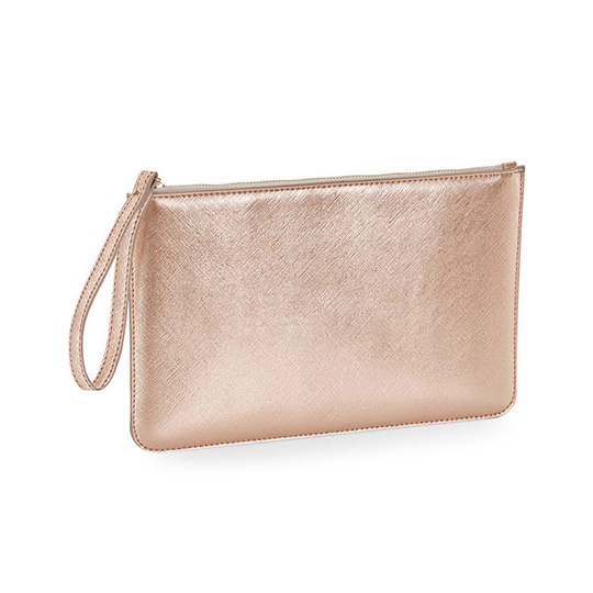 Saszetka Elegancka Sztuczna Skora Saffiano BG750 - Rose Gold