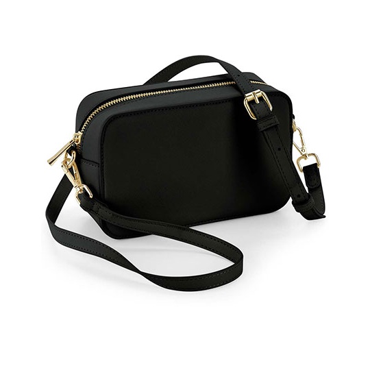 Torebka na ramię z usztywnianą strukturą BG758 - Black