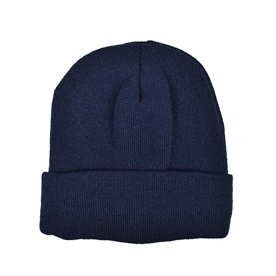 Czapka Dzianinowa Z Polarowa Podszewka C1454 - Navy