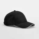 Czapka 6-panelowa Poliester z recyklingu CB195R - Black & White