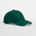 Czapka 6-panelowa Poliester z recyklingu CB195R - Bottle Green & White
