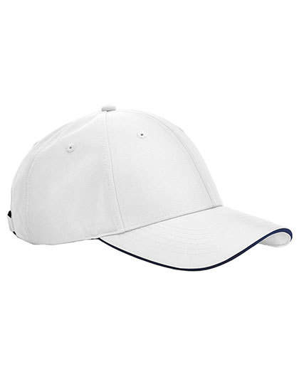 Czapka 6-panelowa Poliester z recyklingu CB195R - White & French Navy