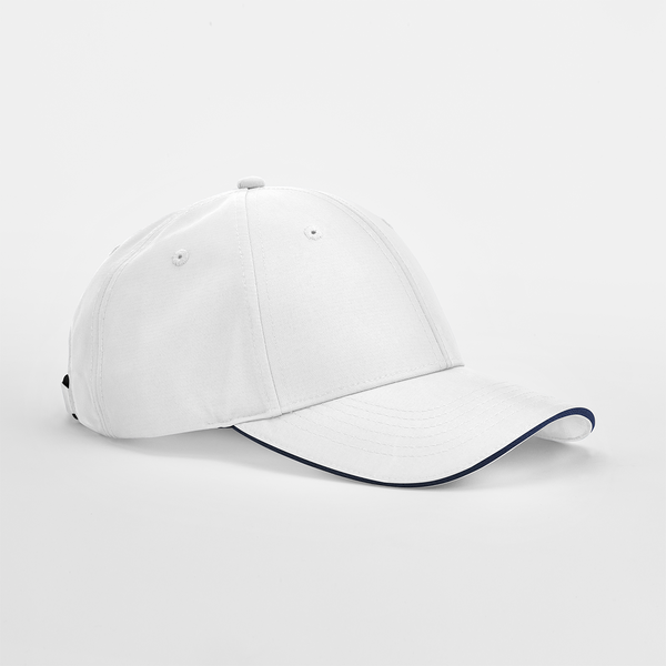 Czapka 6-panelowa Poliester z recyklingu CB195R - White & French Navy