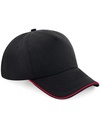 Czapka 5-panelowa CB25c - Black & Classic Red