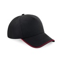 Czapka 5-panelowa CB25c - Black & Classic Red
