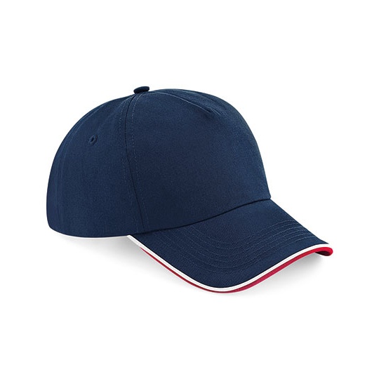 Czapka 5-panelowa CB25c - French Navy & Classic Red