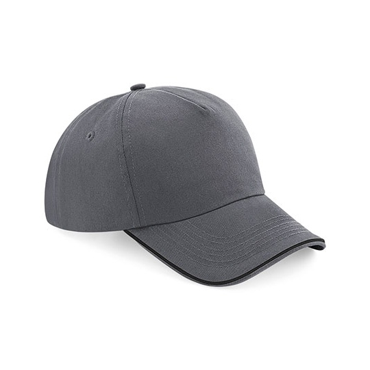 Czapka 5-panelowa CB25c - Graphite Grey & Black