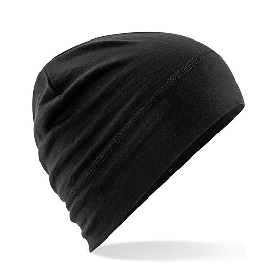 Czapka Dwuwarstwowa Merino CB370 - Black