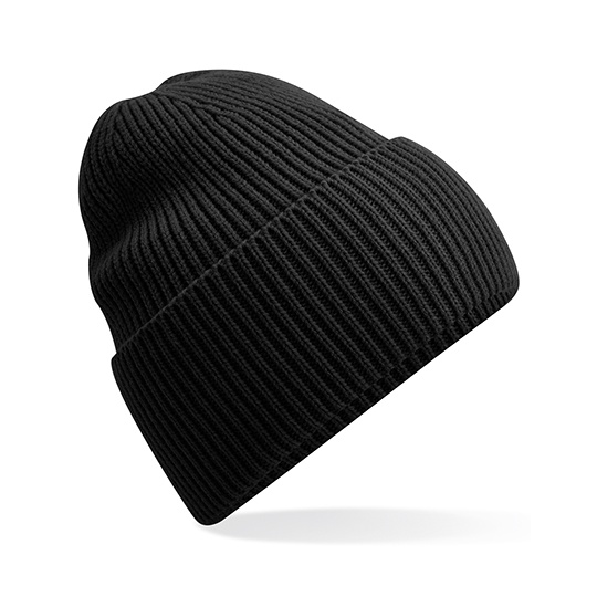 Czapka Beanie Prazkowana Recykling CB384R - Black