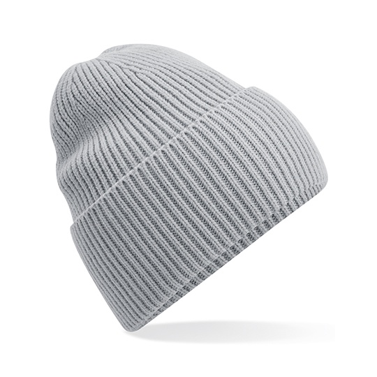 Czapka Beanie Prazkowana Recykling CB384R - Light Grey