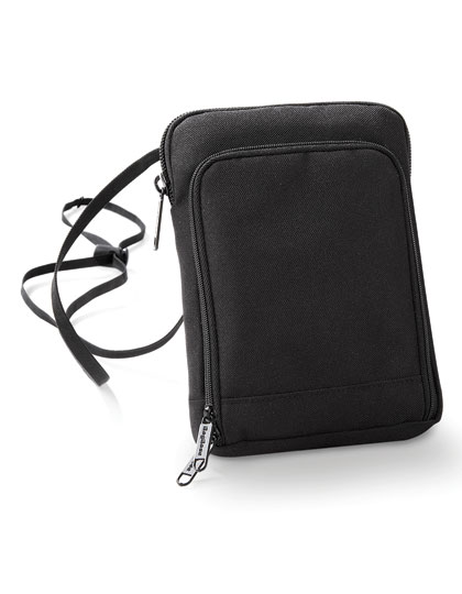Saszetka podrozna BG47 - poliester 600D - BagBase - Black