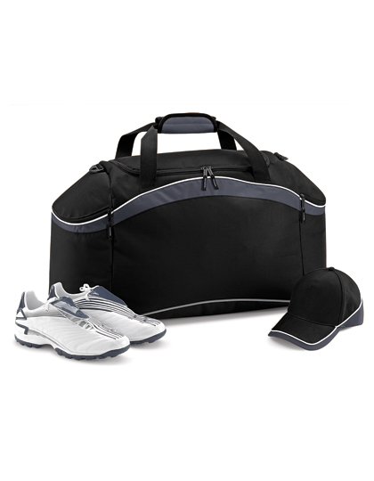 Torba Sportowa Z Kontrastowymi Panelami BG572 - Black & Graphite Grey