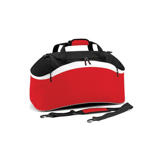 Torba Sportowa Z Kontrastowymi Panelami BG572 - Classic Red & Black