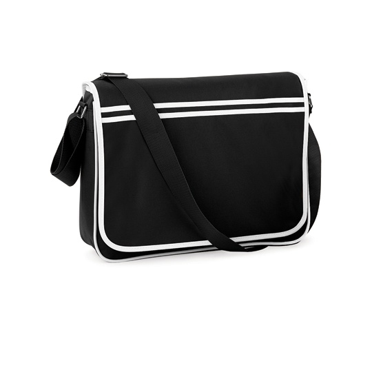 Torba listonoszka retro BG71 - Black & White