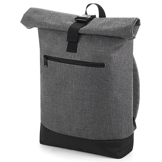 Plecak Roll-Top Poliester 20L BG855 - Grey Marl & Black
