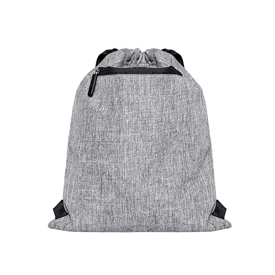 Torba sportowa ściągana BS15391 - Grey Melange & Black