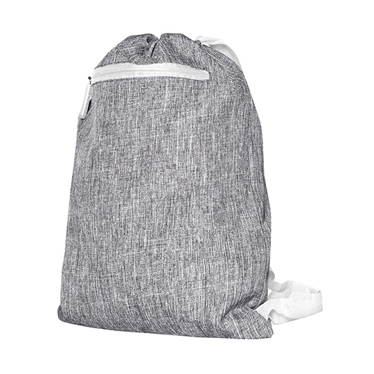 Torba sportowa ściągana BS15391 - Grey Melange & White
