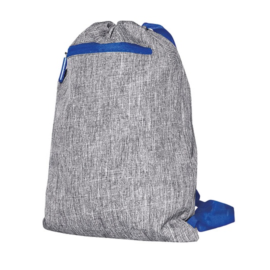 Torba sportowa ściągana BS15391 - Grey Melange & Royal