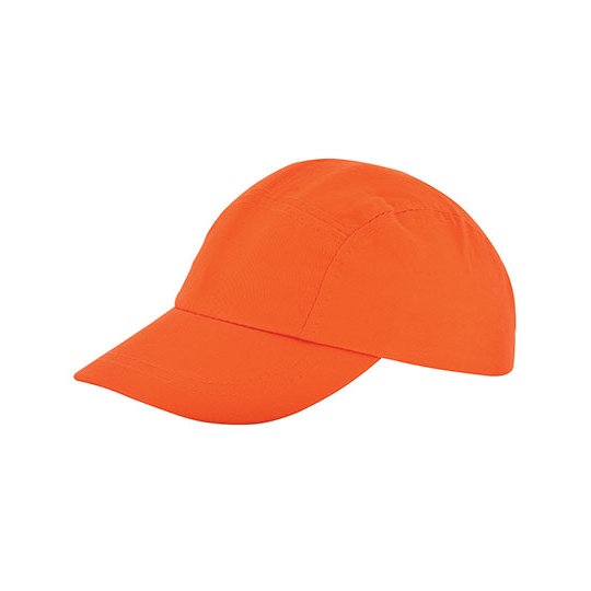 Czapka z Daszkiem Dziecieca 5 Panelowa Bawelniana ze Snapbackiem C506 - Orange